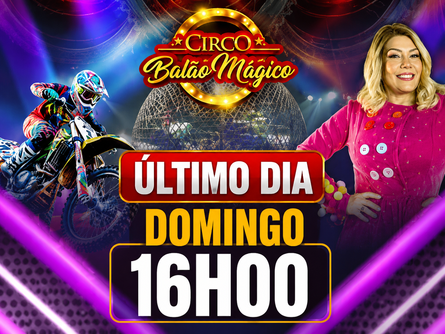 Ingresso Circo Balão Mágico | Corumbá – MS | 19/07 – DOMINGO ÚLTIMO DIA 16H00